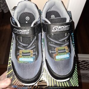 Sketchers Kids' Black and Gray Sneakers